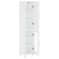 Highboard Hochglanz-Weiß 34,5x34x180 cm Holzwerkstoff Highboard Hochglanz-Weiß 34,5x34x180 cm Holzwerkstoff