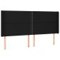 vidaXL LED Kopfteil Schwarz 203x16x118/128 cm Stoff vidaXL LED Kopfteil Schwarz 203x16x118/128 cm Stoff