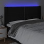 vidaXL LED Kopfteil Schwarz 203x16x118/128 cm Stoff vidaXL LED Kopfteil Schwarz 203x16x118/128 cm Stoff