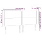 vidaXL LED Kopfteil Schwarz 203x16x118/128 cm Stoff vidaXL LED Kopfteil Schwarz 203x16x118/128 cm Stoff