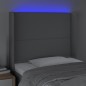 vidaXL LED Kopfteil Hellgrau 83x16x118/128 cm Stoff vidaXL LED Kopfteil Hellgrau 83x16x118/128 cm Stoff