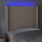 vidaXL LED Kopfteil Cappuccino-Braun 93x16x118/128 cm Kunstleder vidaXL LED Kopfteil Cappuccino-Braun 93x16x118/128 cm Kunstleder