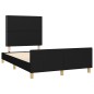 vidaXL Bettgestell mit Kopfteil Schwarz 120x200 cm Stoff vidaXL Bettgestell mit Kopfteil Schwarz 120x200 cm Stoff