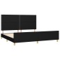 vidaXL Bettgestell mit Kopfteil Schwarz 200x200 cm Stoff vidaXL Bettgestell mit Kopfteil Schwarz 200x200 cm Stoff