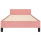 vidaXL Bettgestell mit Kopfteil Rosa 100x200 cm Samt vidaXL Bettgestell mit Kopfteil Rosa 100x200 cm Samt