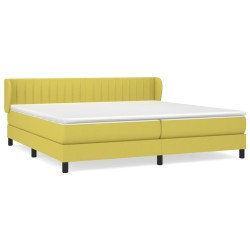 vidaXL Boxspringbett mit Matratze Grün 200x200 cm Stoff