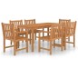 vidaXL 7-tlg. Garten-Essgruppe Massivholz Teak vidaXL 7-tlg. Garten-Essgruppe Massivholz Teak