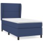 vidaXL Boxspringbett mit Matratze Blau 90x190 cm Stoff vidaXL Boxspringbett mit Matratze Blau 90x190 cm Stoff