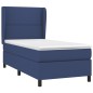vidaXL Boxspringbett mit Matratze Blau 90x190 cm Stoff vidaXL Boxspringbett mit Matratze Blau 90x190 cm Stoff