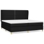 vidaXL Boxspringbett mit Matratze Schwarz 200x200 cm Stoff vidaXL Boxspringbett mit Matratze Schwarz 200x200 cm Stoff