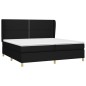 vidaXL Boxspringbett mit Matratze Schwarz 200x200 cm Stoff vidaXL Boxspringbett mit Matratze Schwarz 200x200 cm Stoff