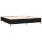 vidaXL Boxspringbett mit Matratze Schwarz 200x200 cm Stoff vidaXL Boxspringbett mit Matratze Schwarz 200x200 cm Stoff
