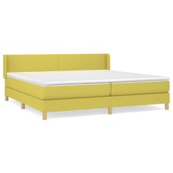 vidaXL Boxspringbett mit Matratze Grün 200x200 cm Stoff