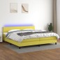 vidaXL Boxspringbett mit Matratze & LED Grün 200x200 cm Stoff vidaXL Boxspringbett mit Matratze & LED Grün 200x200 cm Stoff