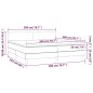 vidaXL Boxspringbett mit Matratze & LED Grün 200x200 cm Stoff vidaXL Boxspringbett mit Matratze & LED Grün 200x200 cm Stoff