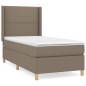 vidaXL Boxspringbett mit Matratze Taupe 90x200 cm Stoff vidaXL Boxspringbett mit Matratze Taupe 90x200 cm Stoff