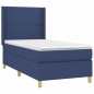 vidaXL Boxspringbett mit Matratze Blau 90x190 cm Stoff vidaXL Boxspringbett mit Matratze Blau 90x190 cm Stoff