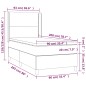 vidaXL Boxspringbett mit Matratze Dunkelgrau 90x200 cm Stoff vidaXL Boxspringbett mit Matratze Dunkelgrau 90x200 cm Stoff