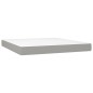 vidaXL Boxspringbett mit Matratze Hellgrau 160x200 cm Stoff vidaXL Boxspringbett mit Matratze Hellgrau 160x200 cm Stoff