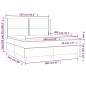 vidaXL Boxspringbett mit Matratze Hellgrau 160x200 cm Stoff vidaXL Boxspringbett mit Matratze Hellgrau 160x200 cm Stoff
