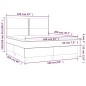 vidaXL Boxspringbett mit Matratze & LED Dunkelgrün 160x200 cm Samt vidaXL Boxspringbett mit Matratze & LED Dunkelgrün 160x200 cm Samt