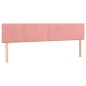 vidaXL Boxspringbett mit Matratze & LED Rosa 160x200 cm Samt vidaXL Boxspringbett mit Matratze & LED Rosa 160x200 cm Samt