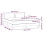 vidaXL Boxspringbett mit Matratze & LED Rosa 160x200 cm Samt vidaXL Boxspringbett mit Matratze & LED Rosa 160x200 cm Samt