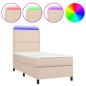 vidaXL Boxspringbett mit Matratze & LED Cappuccino-Braun 80x200cm vidaXL Boxspringbett mit Matratze & LED Cappuccino-Braun 80x200cm