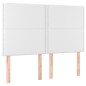 vidaXL Boxspringbett mit Matratze & LED Weiß 140x190 cm Kunstleder vidaXL Boxspringbett mit Matratze & LED Weiß 140x190 cm Kunstleder