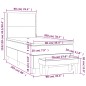 vidaXL Boxspringbett mit Matratze Blau 90x200 cm Stoff vidaXL Boxspringbett mit Matratze Blau 90x200 cm Stoff