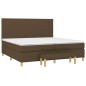 vidaXL Boxspringbett mit Matratze Dunkelbraun 200x200 cm Stoff vidaXL Boxspringbett mit Matratze Dunkelbraun 200x200 cm Stoff