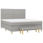 vidaXL Boxspringbett mit Matratze Hellgrau 180x200 cm Stoff vidaXL Boxspringbett mit Matratze Hellgrau 180x200 cm Stoff