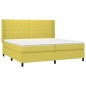 vidaXL Boxspringbett mit Matratze & LED Grün 200x200 cm Stoff vidaXL Boxspringbett mit Matratze & LED Grün 200x200 cm Stoff
