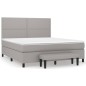 vidaXL Boxspringbett mit Matratze Hellgrau 160x200 cm Stoff vidaXL Boxspringbett mit Matratze Hellgrau 160x200 cm Stoff