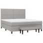 vidaXL Boxspringbett mit Matratze Hellgrau 160x200 cm Stoff vidaXL Boxspringbett mit Matratze Hellgrau 160x200 cm Stoff