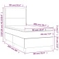 vidaXL Boxspringbett mit Matratze Blau 90x200 cm Stoff vidaXL Boxspringbett mit Matratze Blau 90x200 cm Stoff