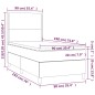 vidaXL Boxspringbett mit Matratze Dunkelgrau 90x190 cm Stoff vidaXL Boxspringbett mit Matratze Dunkelgrau 90x190 cm Stoff