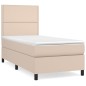 vidaXL Boxspringbett mit Matratze Cappuccino-Braun 80x200cm Kunstleder vidaXL Boxspringbett mit Matratze Cappuccino-Braun 80x200cm Kunstleder