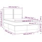 vidaXL Boxspringbett mit Matratze Weiß 140x190 cm Kunstleder vidaXL Boxspringbett mit Matratze Weiß 140x190 cm Kunstleder