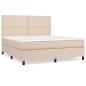 vidaXL Boxspringbett Matratze Cappuccino-Braun 160x200 cm Kunstleder vidaXL Boxspringbett Matratze Cappuccino-Braun 160x200 cm Kunstleder