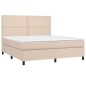 vidaXL Boxspringbett Matratze Cappuccino-Braun 160x200 cm Kunstleder vidaXL Boxspringbett Matratze Cappuccino-Braun 160x200 cm Kunstleder