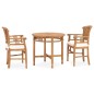 vidaXL 3-tlg. Garten-Essgruppe mit Kissen Massivholz Teak vidaXL 3-tlg. Garten-Essgruppe mit Kissen Massivholz Teak
