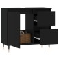 vidaXL Badschrank Schwarz 65x33x60 cm Holzwerkstoff vidaXL Badschrank Schwarz 65x33x60 cm Holzwerkstoff
