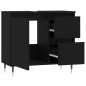 vidaXL Badschrank Schwarz 65x33x60 cm Holzwerkstoff vidaXL Badschrank Schwarz 65x33x60 cm Holzwerkstoff