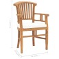 vidaXL 3-tlg. Garten-Essgruppe mit Kissen Massivholz Teak vidaXL 3-tlg. Garten-Essgruppe mit Kissen Massivholz Teak