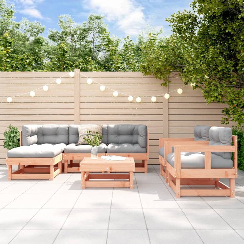 vidaXL 7-tlg. Garten-Lounge-Set Massivholz Douglasie vidaXL 7-tlg. Garten-Lounge-Set Massivholz Douglasie
