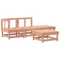 vidaXL 4-tlg. Garten-Lounge-Set Massivholz Douglasie