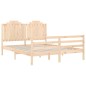 vidaXL Massivholzbett mit Kopfteil 160x200 cm vidaXL Massivholzbett mit Kopfteil 160x200 cm
