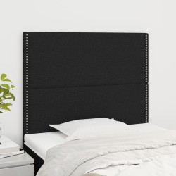 vidaXL Kopfteile 2 Stk. Schwarz 100x5x78/88 cm Stoff