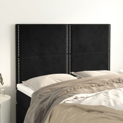 vidaXL Kopfteile 4 Stk. Schwarz 72x5x78/88 cm Samt